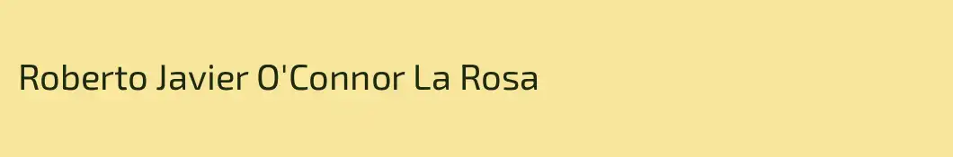 Roberto Javier O'Connor La Rosa